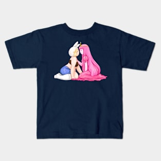 Brave knight, Princess Bubblegum and Fionna, Adventure Time / Fionna and Cake fan art Kids T-Shirt